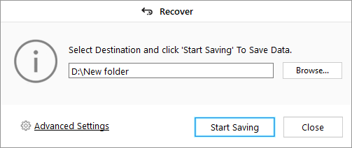 Stellar Photo Recovery - Save Files