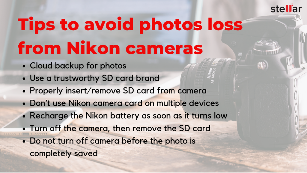 tips to avoid photos loss from nikon cameras